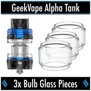 3x Bubble Bulb Glass Pieces For All GEEKVAPE Kits & Tanks Fatboy Fat Boy UK TPD - Picture 1 of 21