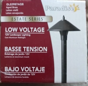 Paradise Low Voltage 12V Landscape Light Estate Series Cast Aluminum Pathlight - Picture 1 of 7