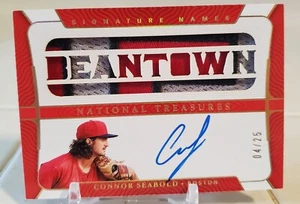 2022 NATIONAL TREASURES CONNOR SEABOLD #/25 Auto Jersey Relic Card RPA RED SOX - Picture 1 of 2