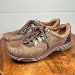 Cobb Hill New Balance Shoes Womens 9 M Brown Leather Comfort Sneakers Walking
