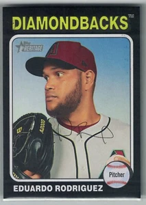 2024 Topps Heritage High Number Black Boarder Eduardo Rodríguez #580 PR 50 DBack - Imagen 1 de 2