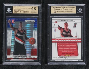 2013 Prizm Blue White & Red Pulsar Prizms CJ McCollum BGS 9.5 GEM MINT Rookie RC