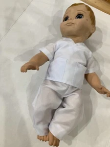 Fits Luvabella Luvabeau Doll CLothes Top Pants Nursing Doctor Scrubs Only - Picture 1 of 3