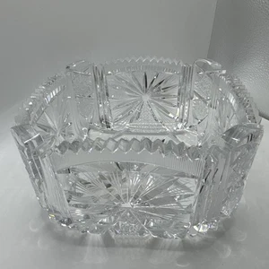 ABP Amerikanische Brillantzeit Bleikristallglas Quadratische Schale 7” x 4” - Bild 1 von 7
