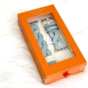Bracelet pour Apple Watch Tory Burch en cuir tressé taille 38 mm ~ 45 mm TBS0111E - Photo 1 sur 7
