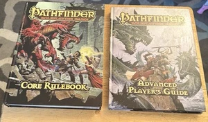 Pathfinder 1st Ed Core Rulebook Copertina Rigida e Guida Avanzata Giocatori 1° Edizione - Foto 1 di 13