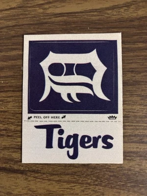 1968-72 Fleer Cloth Sticker Team Patch Detroit Tigers Excellent Condition - Image 1 of 3