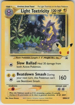 Damaged Holo Light Toxtricity - SWSH137 Promo SWSH: Sword & Shield Promo Cards - Image 1 of 2