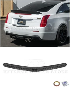 For 15-19 Cadillac ATS ATS-V Coupe CARBON FIBER Rear Trunk Applique Insert Trim - Picture 1 of 24