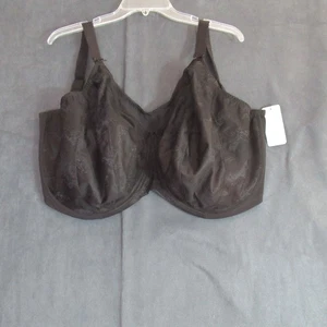 GODDESS Bra Womens Size 42N Black Unlined Underwire Wide Strap Back Closure Sexy - Picture 1 of 6