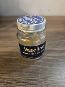 Vaseline White Petroleum Jelly Glass Jar • 1 3/4 Oz • Blue Seal Metal Top - Picture 1 of 6
