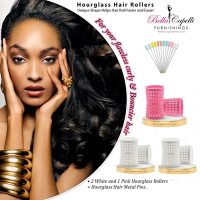 20% OFF - 1 Pack of Pink & 2 Packs White + Hourglass Hair Pins - Image 1 of 4