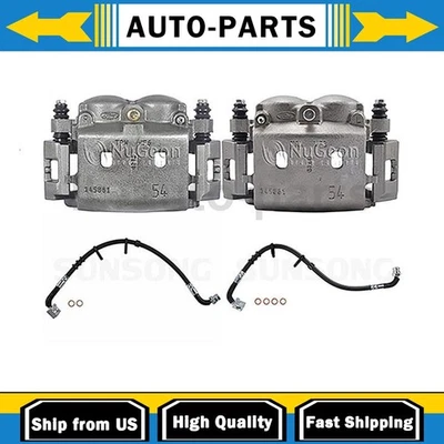 Juego de 4 pinzas de freno con mangueras para Ford E-150 4,6 L 5,4 L Foto 1 de 4