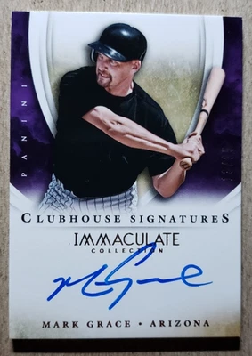 2014 Immaculate Collection Mark Grace Auto /25 Arizona Diamondbacks Autograph - Image 1 of 2
