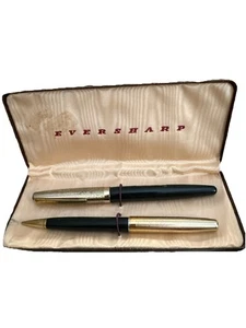 Vintage Eversharp Füllfederhalter Druckbleistift Set 14K Feder mit Original Etui - Bild 1 von 20