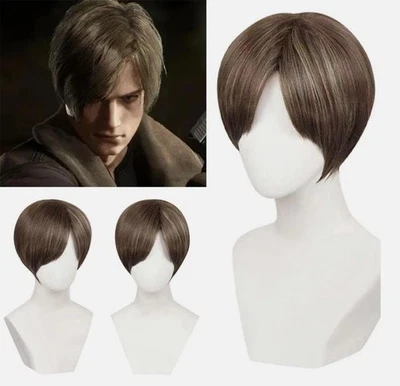 Resident Evil Leon Scott Kennedy Cosplay Mens Wig Heat Resistant Synthetic Hair - Image 1 of 4