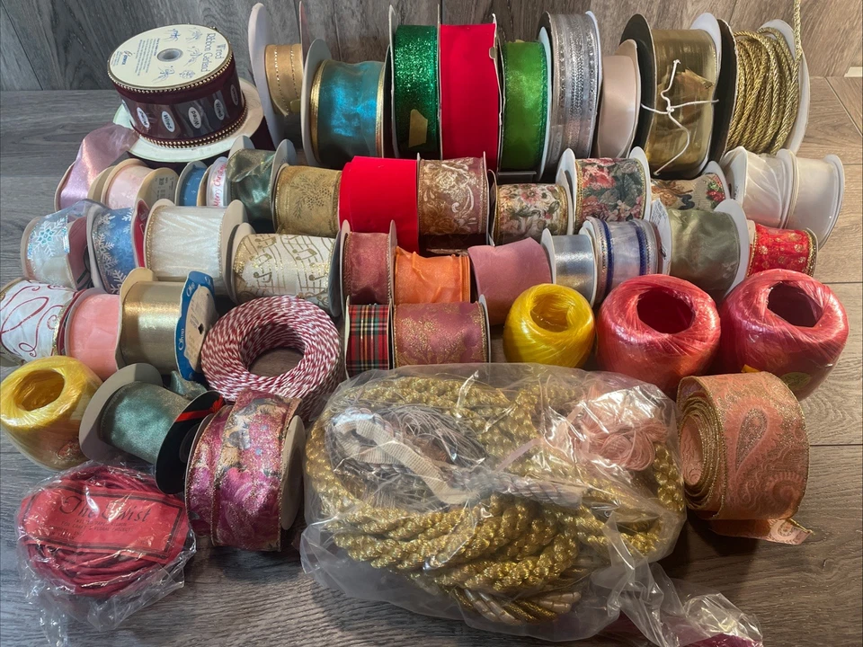 Lote de 50 rollos de cinta Navidad vacaciones todos los días decoración cuerda artesanía Foto 1 de 4