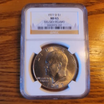 Eisenhower 1977-D Eisenhower Dollar NGC MS-65 BIG SKY HOARD  (2430763) - Image 1 of 4