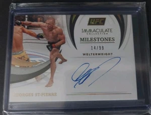 GEORGES ST-PIERRE 2021 Panini Immaculate Collection UFC Milestones Auto /99  - Picture 1 of 2