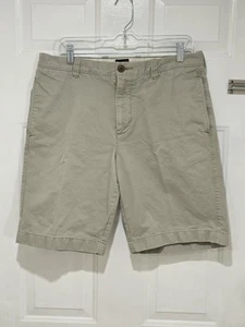 Pantalones cortos chinos de frente plano beige talla 34 J.Crew Broken in para hombre - Imagen 1 de 5