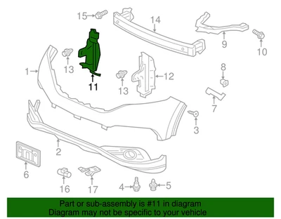 2012-2014 Honda CR-V Genuine Front Bumper Side Duct Left OEM 71106-T0A-A00ZA - Image 1 of 3