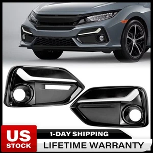 Front Right&Left Fog Light Cover For Honda Civic 2017-2020 2021 5 Door Hatchback - Picture 1 of 8