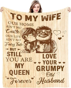 Gift for Wife from Husband to My Wife Blanket Wedding Anniversary Romantic Gifts - Picture 1 of 12