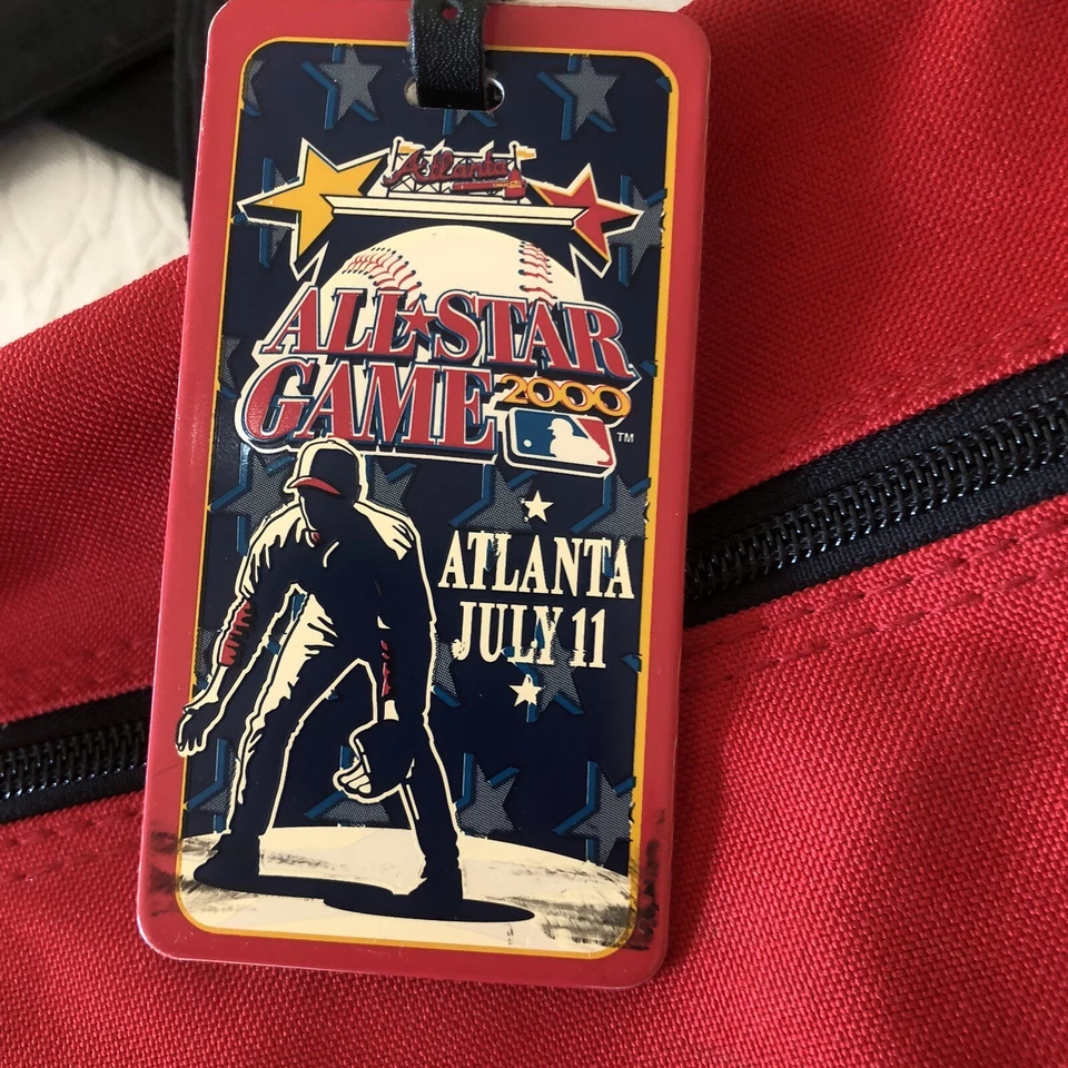 MLB ALL STAR GAME BOLSA DE LONA PROPIEDAD DEL JUGADOR 2000 Rojo/NEGRO WILSON - LEGENDARIO!!!! Foto 1 de 4