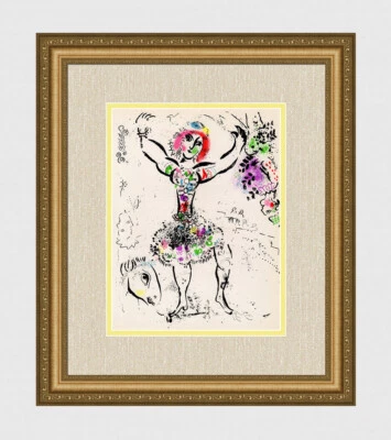 Litografía original CHAGALL limitada 1960 M. 290 "The Lady Juggler" certificado de autenticidad enmarcado Foto 1 de 3