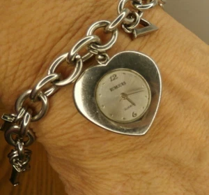 Rumours Silver-Tone Love Charm Bracelet Watch for Women - Picture 1 of 8