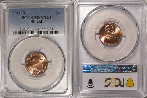 2011 D Lincoln SHIELD Cent 1c PCGS MS67RD Cover