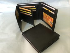 Mens Wallet Genuine Real Leather Wallet w/ 17 Credit Cards Holder 