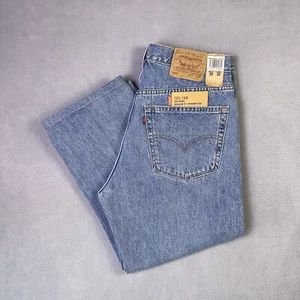 Vintage Levi’s 505 Jeans Men's 34x29 Blue Light Wash Red Tab NWT Deadstock Denim - Picture 1 of 15