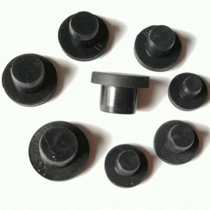 Black Round Silicone Rubber Blanking End Cap Inserts Seal Plug Stopper 2.6~14mm - Picture 1 of 6