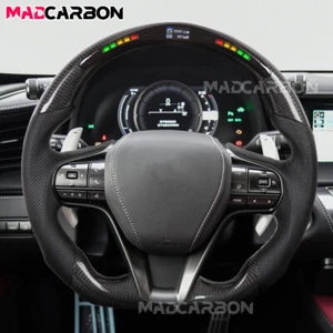 Volante LED de fibra de carbono real apto para Lexus LC500 LC500h 16-24 con calefacción - Imagen 1 de 17