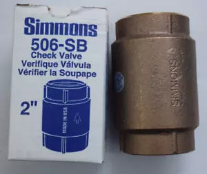 Simmons 2" FPT x FPT Silikon Bronze bleifreies Rückschlagventil Modell: 506SB - Neu - Bild 1 von 3
