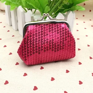 Lo último Cartera de Cambio de Monedas con Lentejuelas Rosas Decoración con Cerradura - Nueva - Imagen 1 de 1