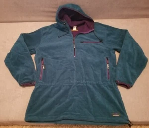 Men's Vintage L.L. Bean Polartec Teal Purple Fleece Jacket Made In USA Sz L-Tall - Picture 1 of 13