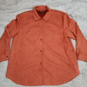 Truth By Republic Shirt Damen 1X Kunstleder Soft Top Druckknopf leicht - Bild 1 von 12