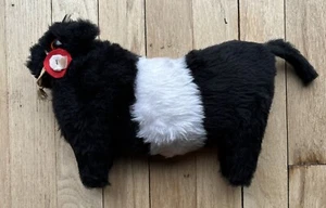 Peluche mucca Galloway con cintura da negozio di souvenir museo UK - Foto 1 di 6