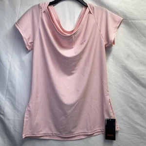 Camisa Haowind Entrenamiento Manga Corta Cuello Barco Mujer XL Rosa Camiseta Abertura Lateral Nueva - Imagen 1 de 23