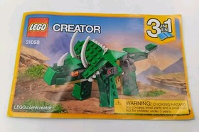 2017 LEGO 31058 Creator 3 in 1 Mighty Dinosaurs Instruction Booklet Manual only