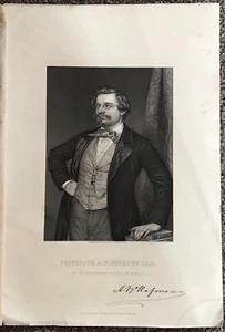 PROFESSOR A.W. HOFMANN Portrait Antique Engraving,Signed in the plate 1800s - Picture 1 of 1