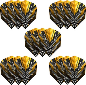 5 Sets (15) Dart Flights Harrows Supergrip Ultra Standard Extra Strong Gold - Picture 1 of 3