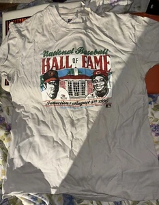 Baseball HOF T Shirt Jim Palmer And Joe Morgan 1990 XL Short sleeve - Picture 1 of 3