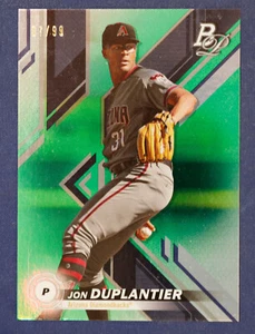 2019 Bowman Platinum Top Prospects Green #TOP93 Jon Duplantier #d /99 - Picture 1 of 2