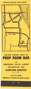 Collegeville Pennsylvania Prop Room Bar Vintage Matchbook Cover - Picture 1 of 2