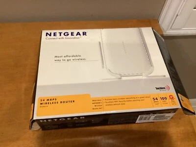 NIB Netgear WGR614 54 Mbps 4-Port 10/100 Wireless G Router (WGR614) - Image 1 of 3
