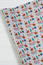 NEW 15M Unique Luxury Red Blue Silver Tweet Wrapping Paper Roll Christmas 2020