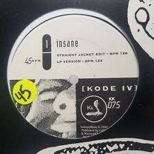 Kode IV Insane / Hollywood 12" Vinyl Record Single